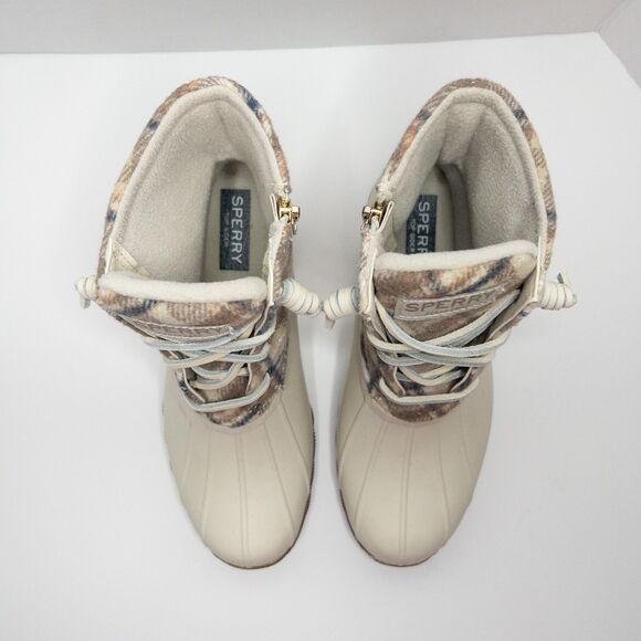 Sperry Duck Boots Women’s Plaid Waterproof Insulated Winter Boots Size 7 - Picture 7 of 16